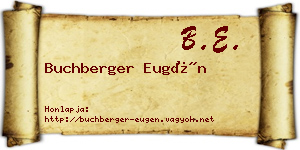 Buchberger Eugén névjegykártya